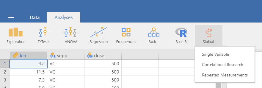 Statkat options